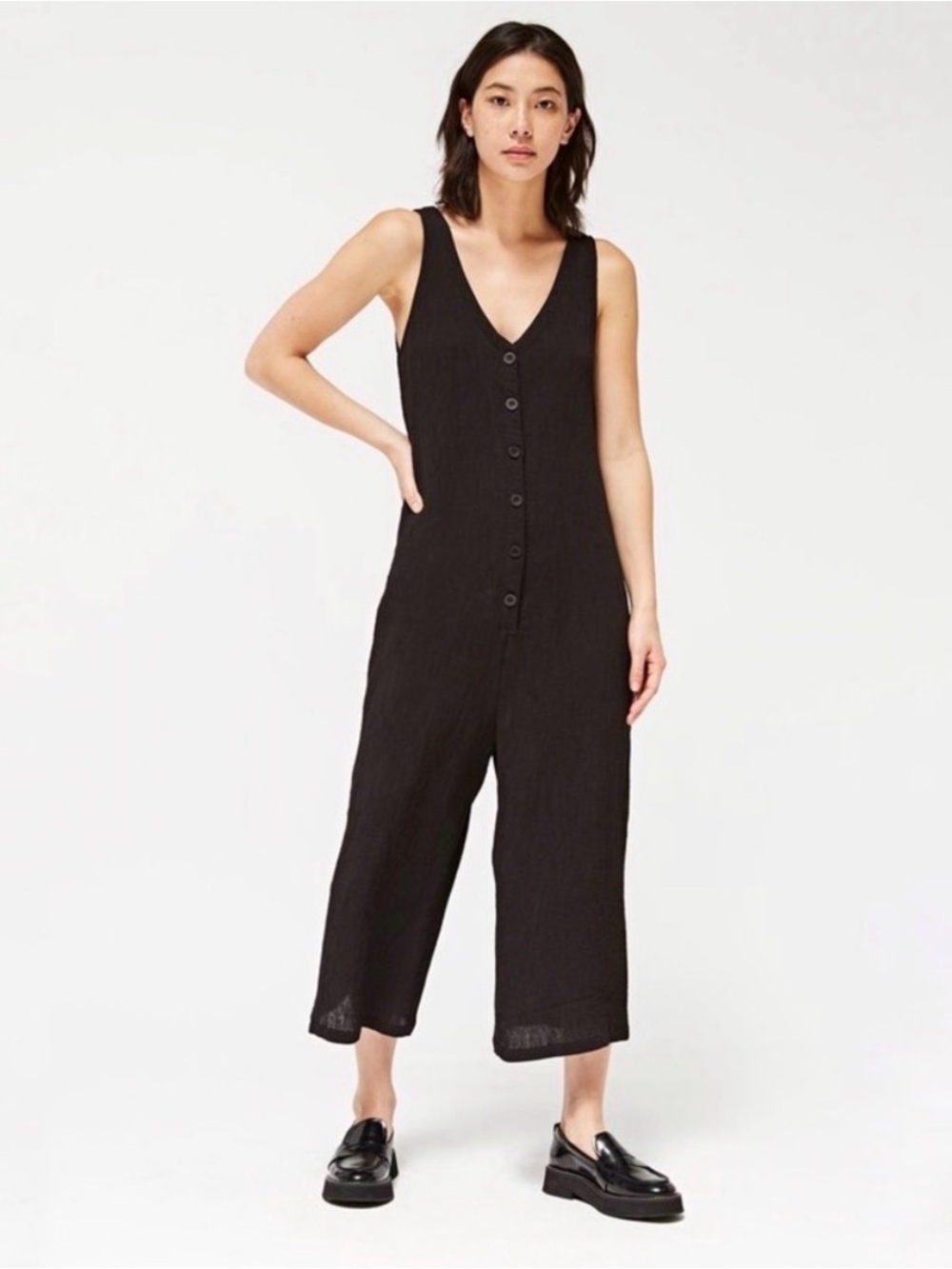 Lacausa Elderflower Jumpsuit Black Size Medium